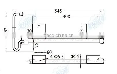 02445 Truck body part door retainers latch