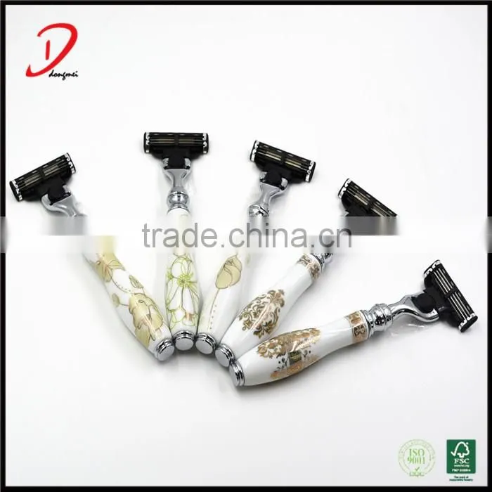New arrival removable Chinese style mach 3 blades ceramic shaving razors