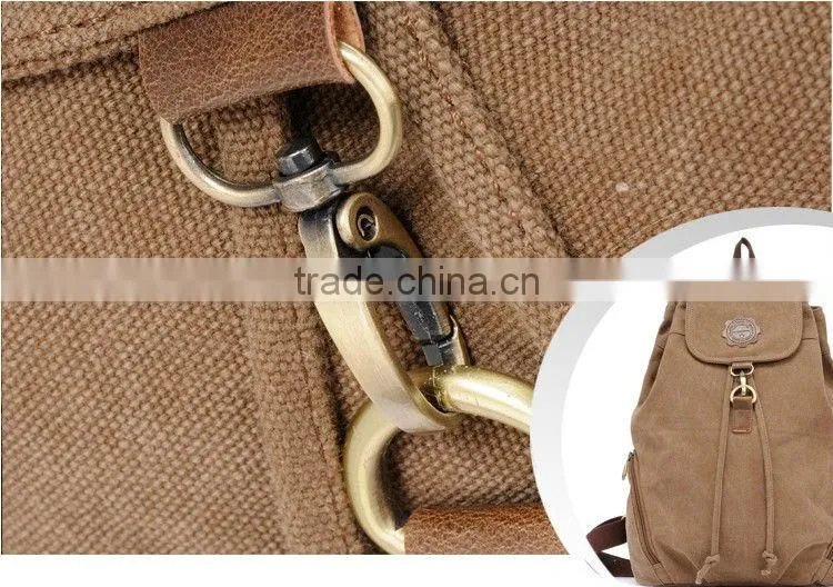 fashion canvas young backpack for ladies