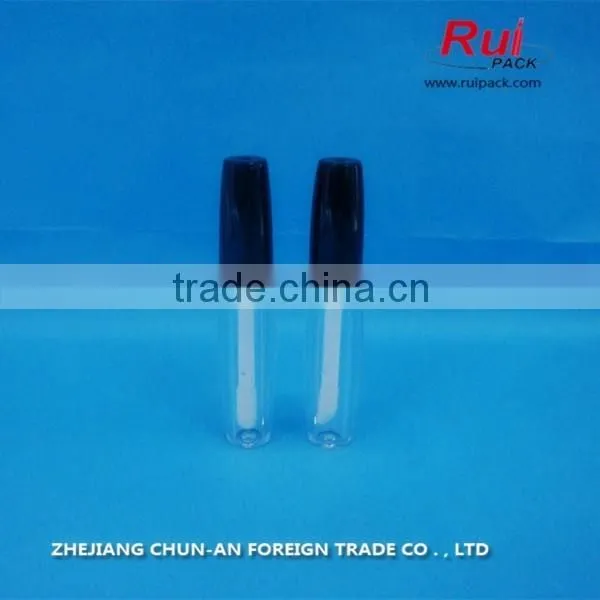 New product 8ml small lip blam container, black empty acrylic lipstick tube for cosmetic