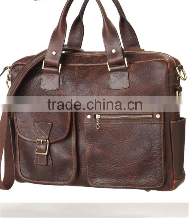 finished cow action bag oil wax leather