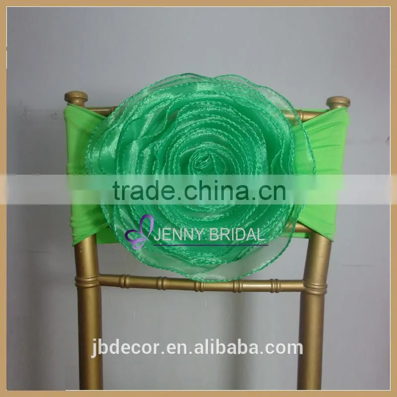 C116(2) from China factory custom green color elastic chair sash with band