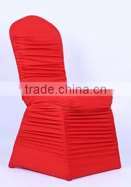 green wrinkle stretch banquet chair cover, elegant ruffled elastic spandex chair cover
