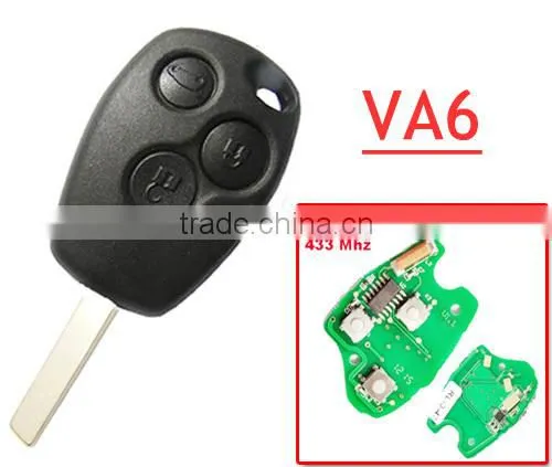 Good quality 3 Button Remote Key With 7946 Chip Round Button With VA6 Blade for Renault