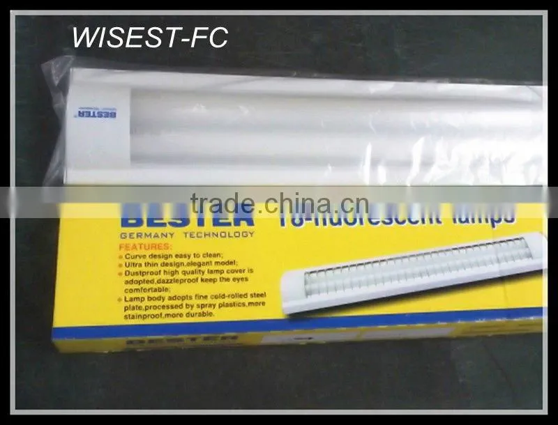 T8 double tube SAA CE ROHS kitchen fluorescent light covers 2x18w with pc cover