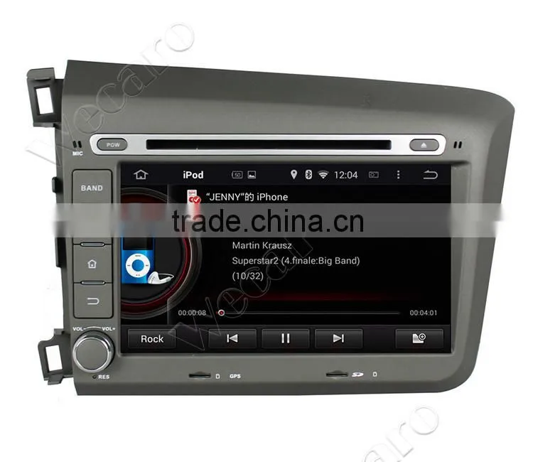 Wecaro android 4.4.4 car multimedia system for honda civic BT gps 3g wifi TV 2012 2013