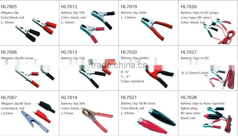 HIGH QULITY battery clamp with terminal ring RED BLACK COLOR