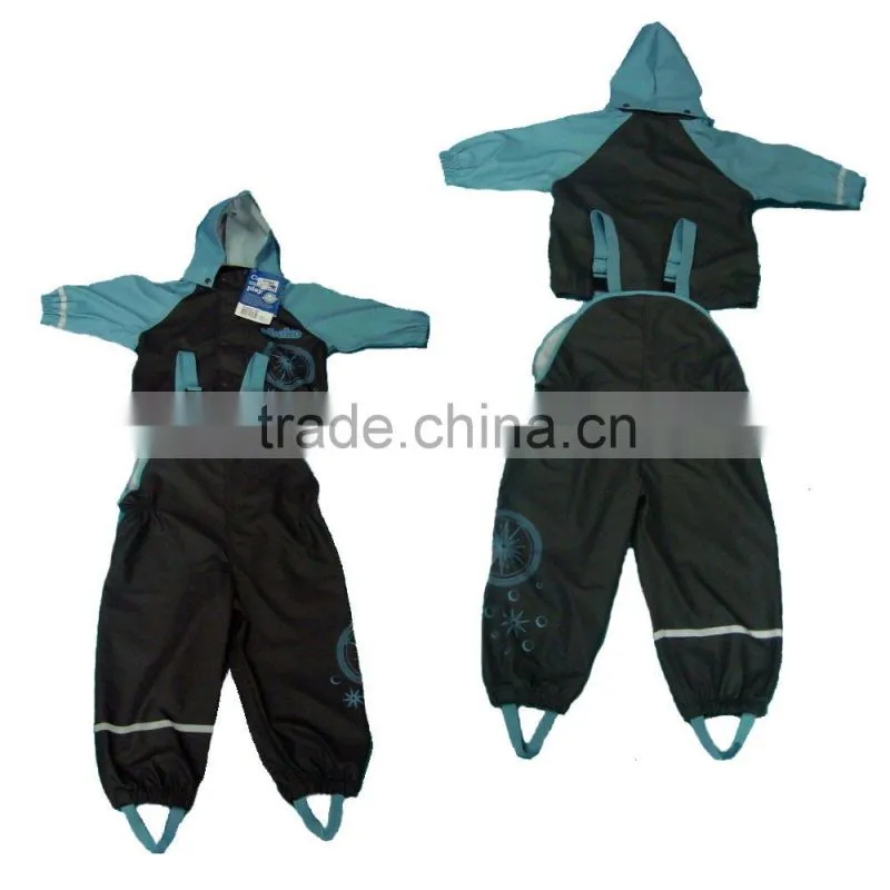 High Quality Kids Rain Pants And Cute PU Raincoat