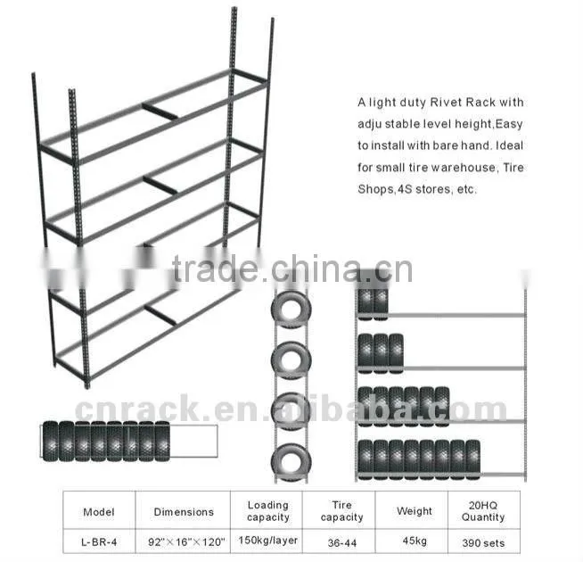 warehouse tire rack for sale