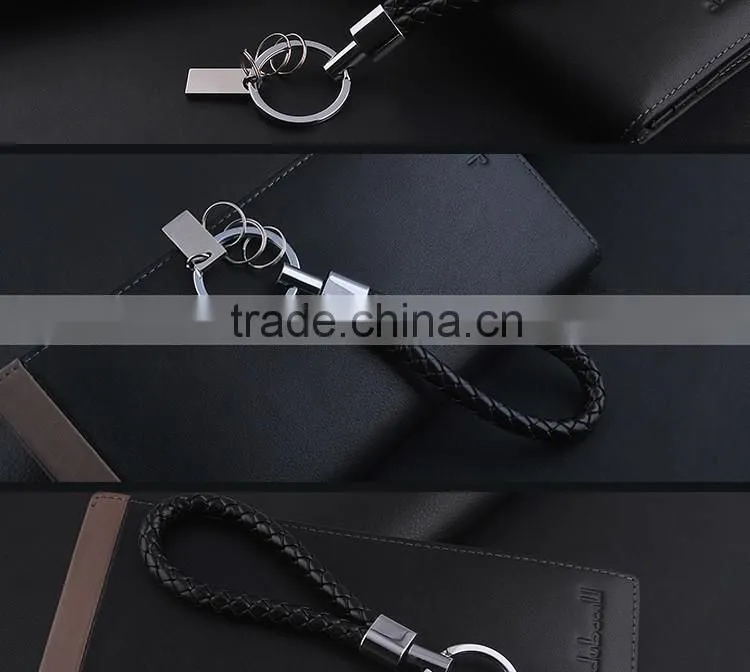 High-grade leather key ring beautifully creative rope car leather strap key chain