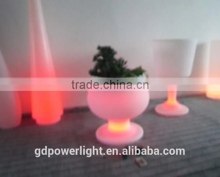 New PE plastic Flowerpot with LED light 4151F