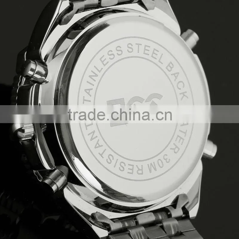 Brand New wrist quartz men's watch sport dual time watch WM007-ESS