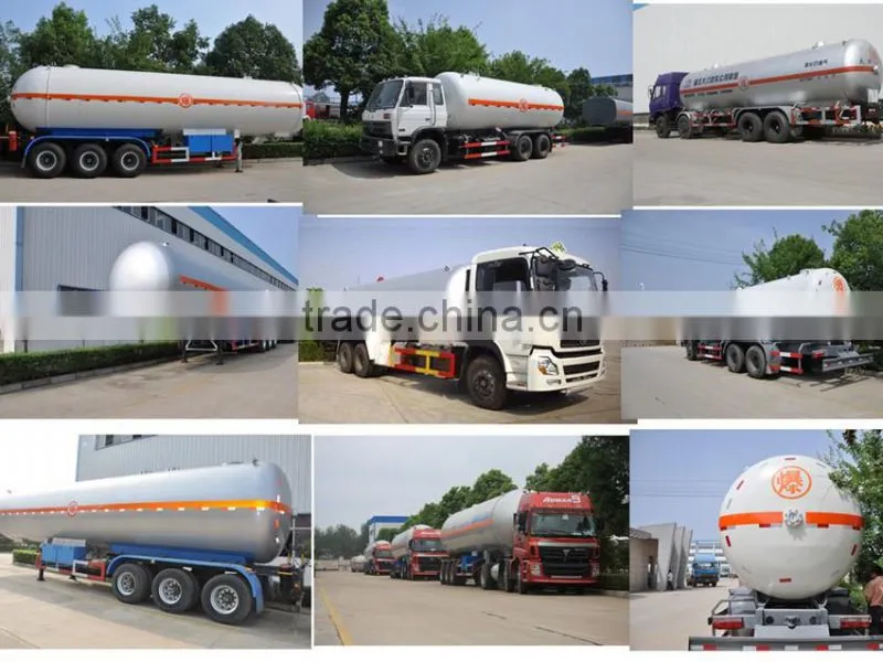 3 axles 60cbm LPG semi trailer the biggest LPG tank trailer