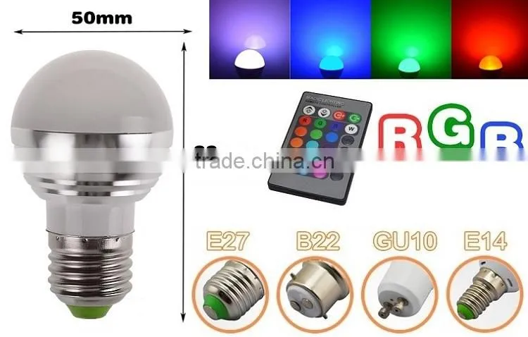 Hot sale 3w rgb led lighting fluorescent light fixture bulb