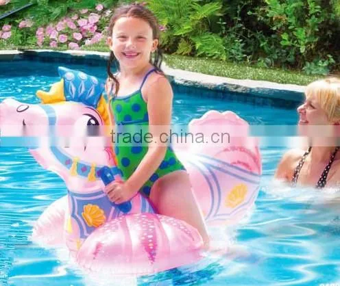 Inflatable sea horse floating rider