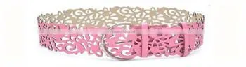 Korean Rhinestones Pearl Belt, Women Elastic Belt,Elegent Agraffe Decorate Big Flower Pearl Wide Chain Belt