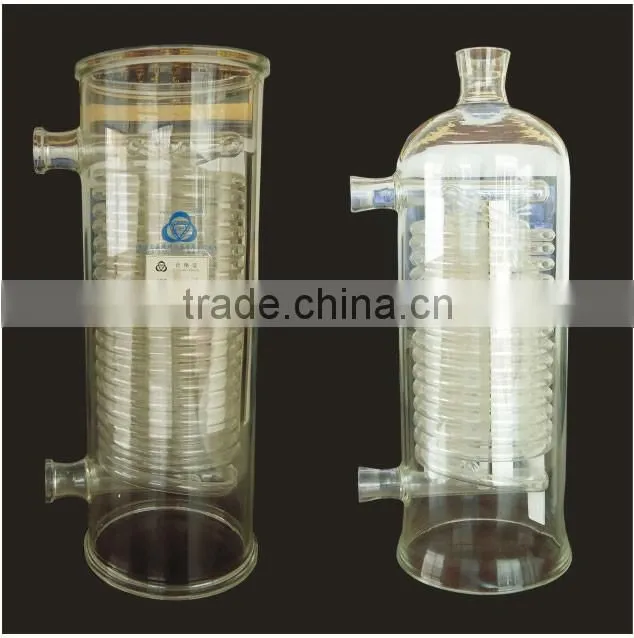 borosilicate 3.3 glass coil condenser