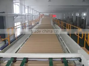 Steam heating corrugated cardboard productin line