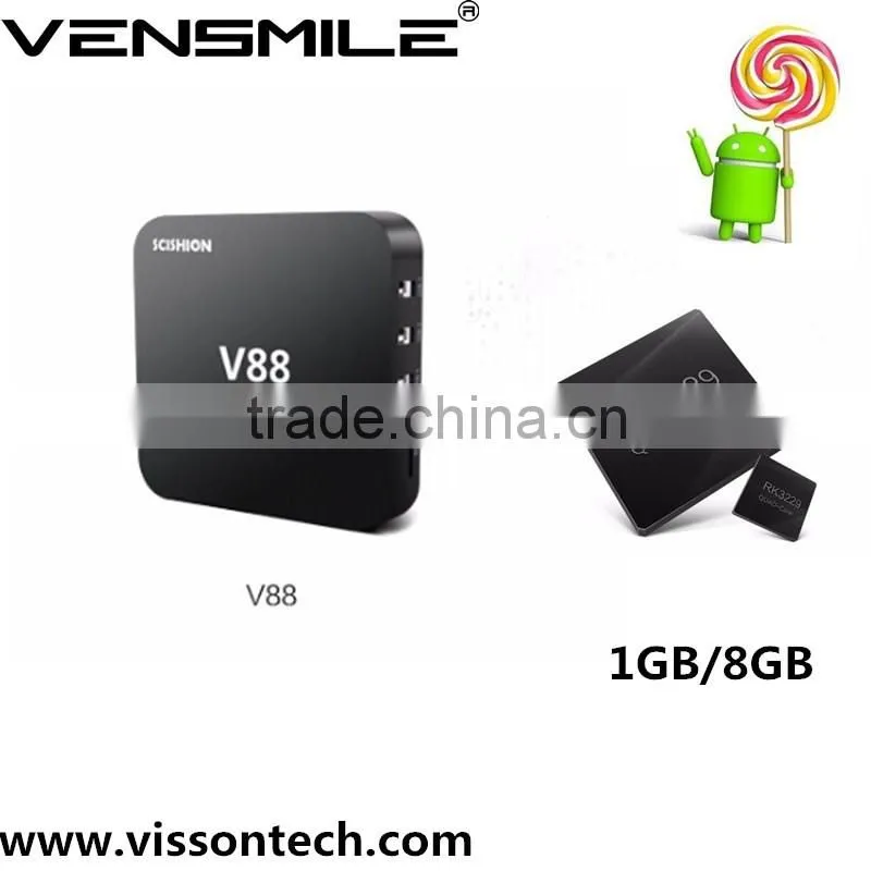 Vensmile V88 ott tv box RK3229 Quad core Android 5.1 OS cheapest 4K android tv box 1GB/8GB vensmile new product