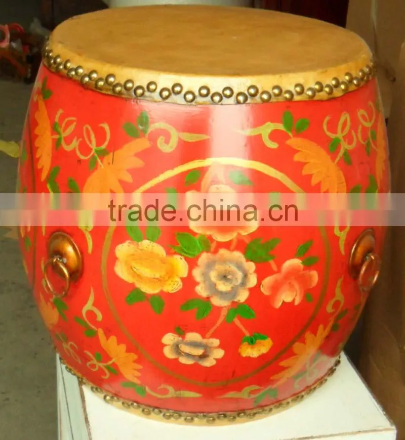 Chinese Antique furniture antique reproduction painted drum