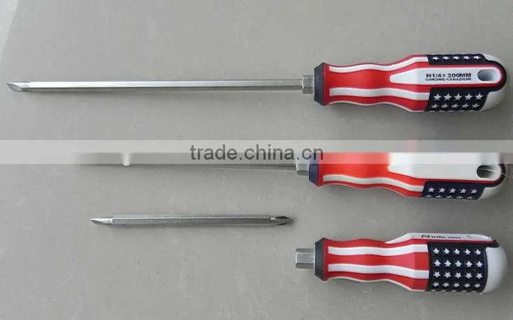 good quality red white handle 2-in-1 changeable screwdriver