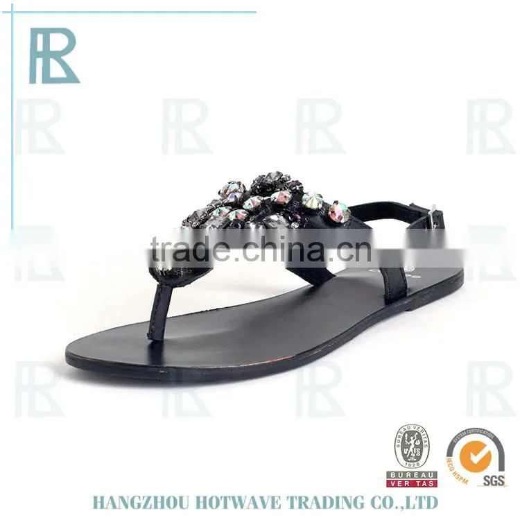 Summer New Designs Fancy Ladies Flat Sandals