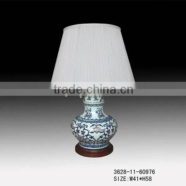 ceramic and wood base desk light fixtures