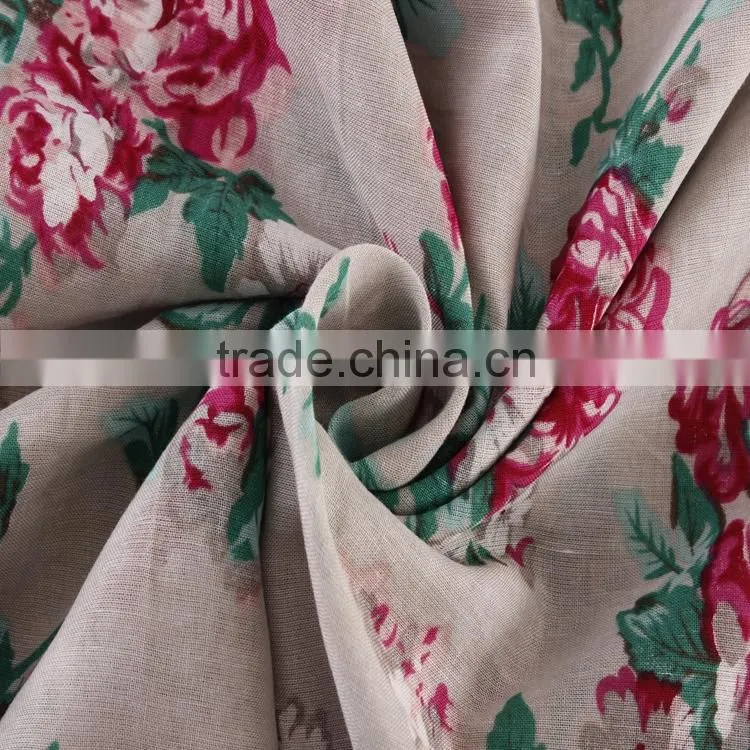 poplin printing fabric textile 40s cotton fabric for woman's dress clothing