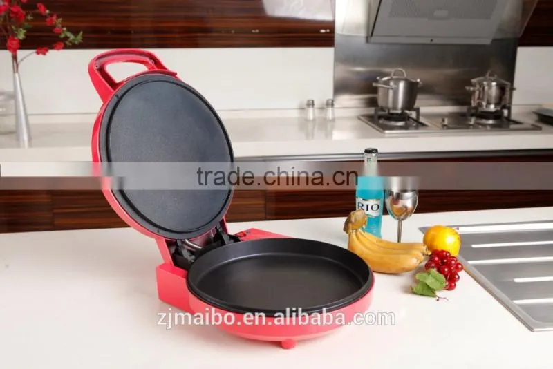 Electric 1800W non-stick coating pizza pancake maker with timer and temperature control