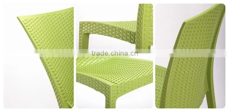 High Quality Dining Room PP Plastic Rattan Chair