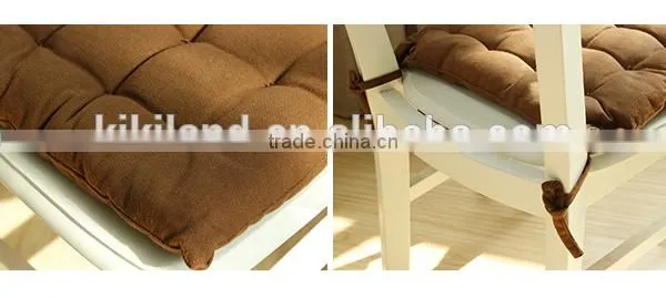 2015 New design Seat cushion 100% cotton canvas material with ties back
