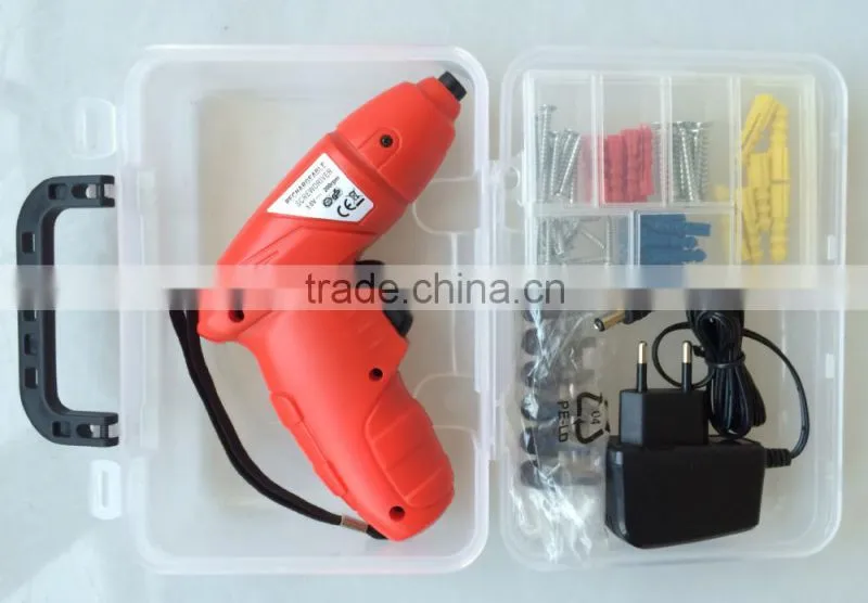 3.6Volt/4.8Volt Best electric screwdriver with accessories and bits in plastic carry case