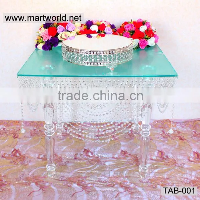 high quality crystal table for wedding cake stands,acrylic wedding table decoration (TAB-001)