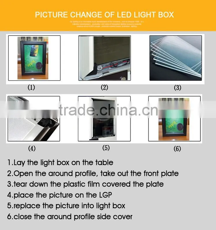 Edgelight AF2A-M1 mirror advertising light boxes china supplier