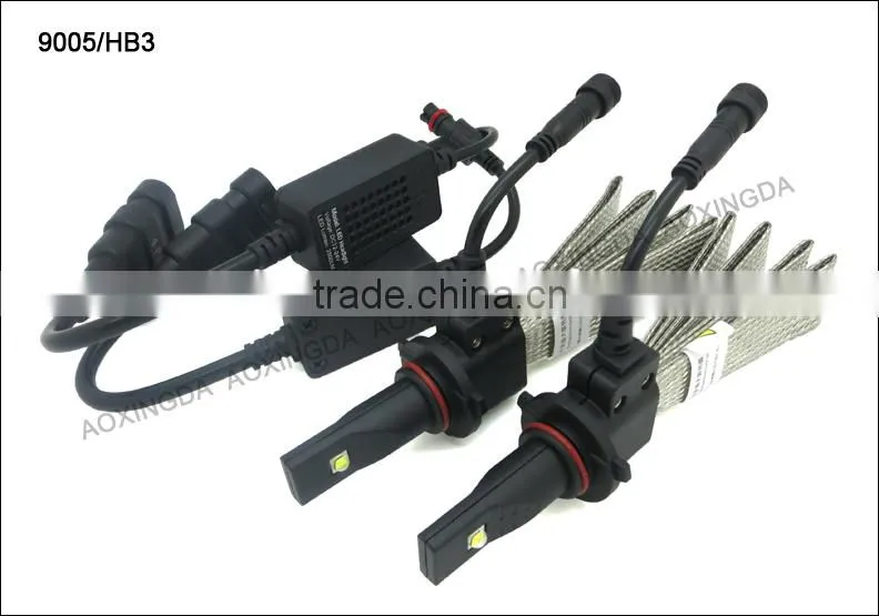 Non fan G5 LED headlight 9005 HB3 5000LM per set with flexible copper heat sink