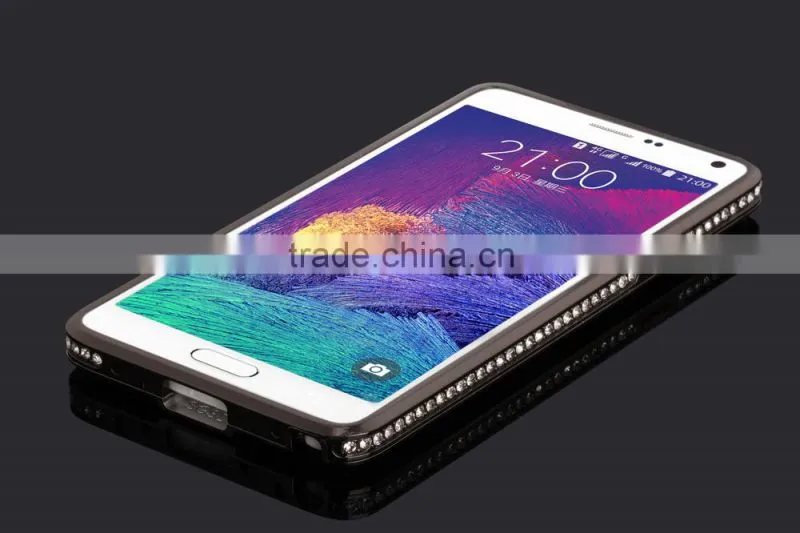 Luxury Diamond Plastic Phone Case for Samsung Galaxy Note 4 with Retail Packaging
