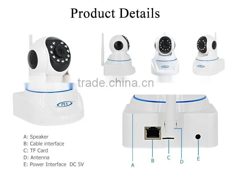 shenzhen top factory 360 degree rotation cctv wireless ip camera wifi baby monitor