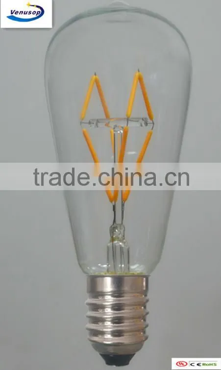 ST64 LED filament bulb light lampen 4Watt 6w 8w B22/E27/E26 230V 120V