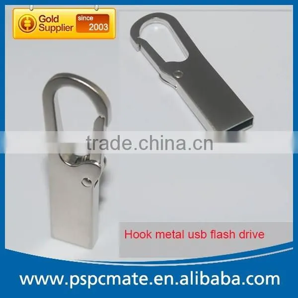 4G 8G 16G 32G Metal USB Flash Drive with Snap Hook