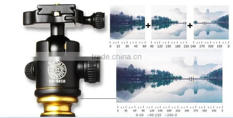 Q999C Professional Portable Carbon fiber Tripod&Ball Head Compact for DSLR Camera