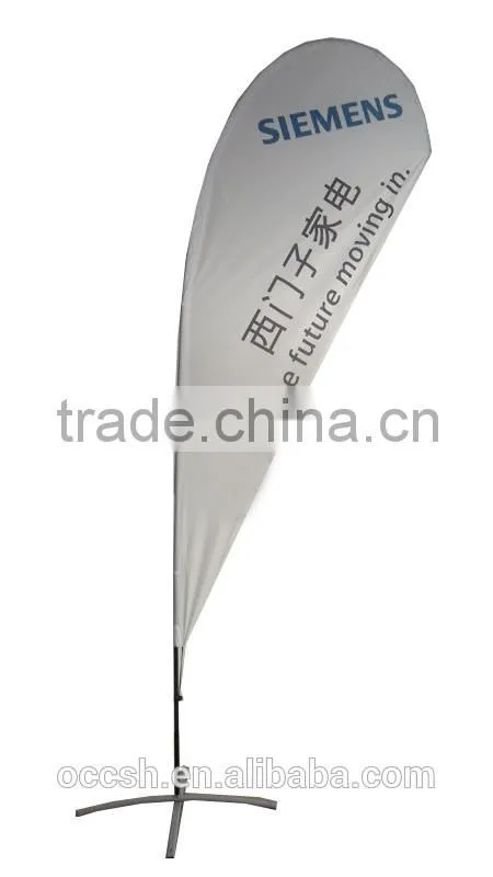 2.8m Tear Drop Flag Stand Banner Flagpole Fibreglass Flagpole