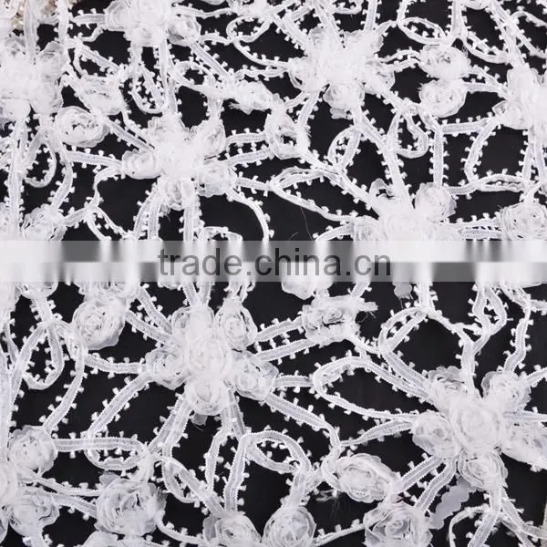 hot sale chiffon ribbon twine embroidery design for flower girl dress