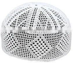Factory price wholesale a lot of white handmade Islam hat