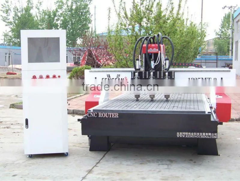 2 spindles cnc doors making machine /4.5kw spindles /vacuum table/heavy duty structure /Stepper motors