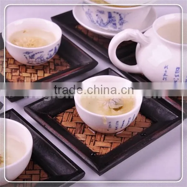 Fancy wooden cup mats, custom design coffee cup mat