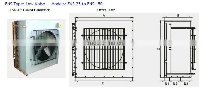 FNS Type Air Cooled Condenser for Refrigerantion Cold Room Storage in Top Quality and Low Price