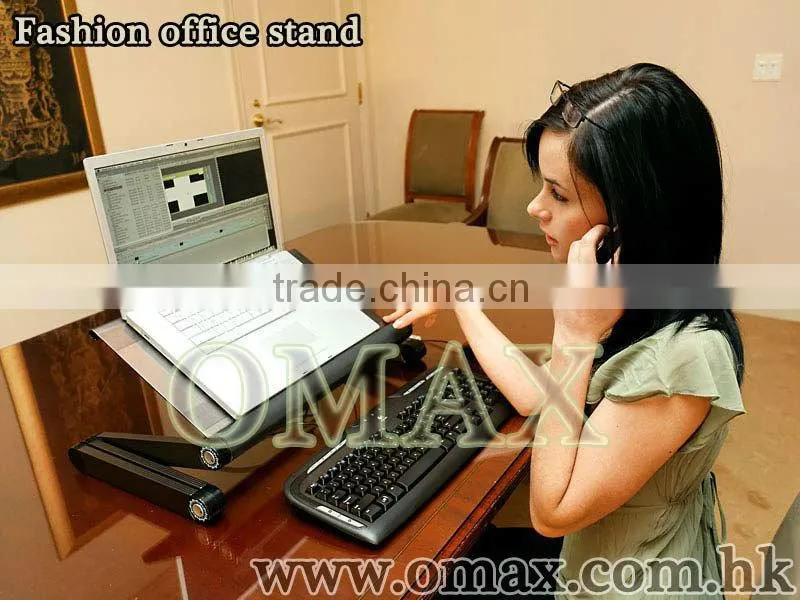 OMAX Foshan office furniture wholesale adjustable wooden computer laptop desk stand