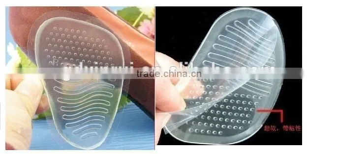 Wholesale comfortable foot care forefoot silicone gel insole