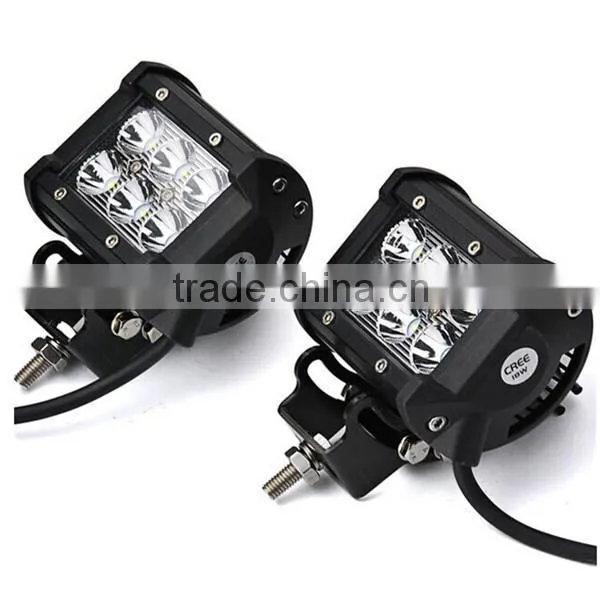 4" 18w 6 C ree LED SUV Off-road Boat Headlight Spot Driving Fog Light Led Work Light Bar + Mounting Bracket