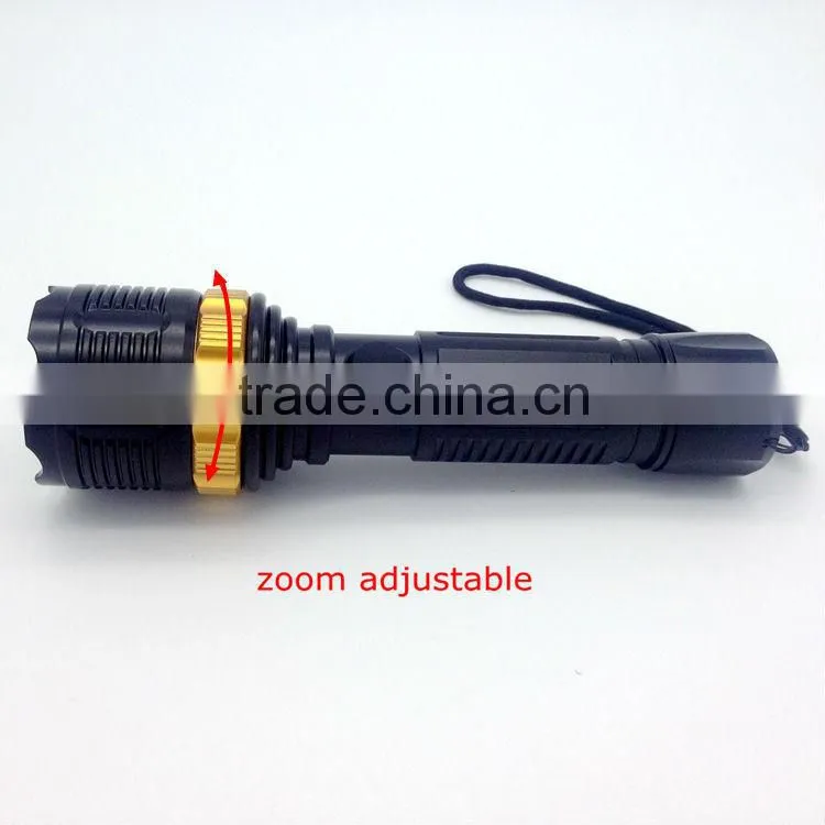 1W powerful led Zoom adjustable flashlight powered by 3AA batteries